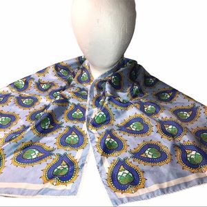 RARE Vera Neumann Blue Hearts Scarf